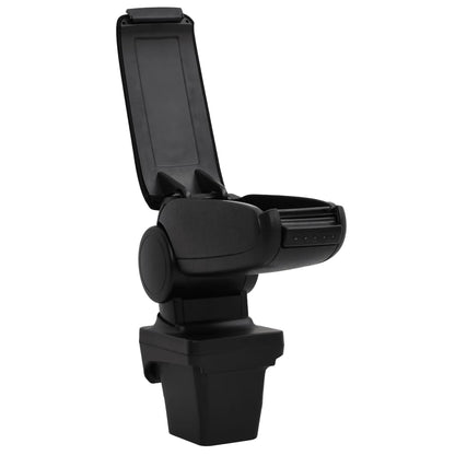 Car Armrest Black 5.1"x13"x(12.2"-18.9") ABS