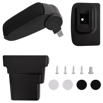 Car Armrest Black 6.7"x12.6"x(14.6"-20.9") ABS