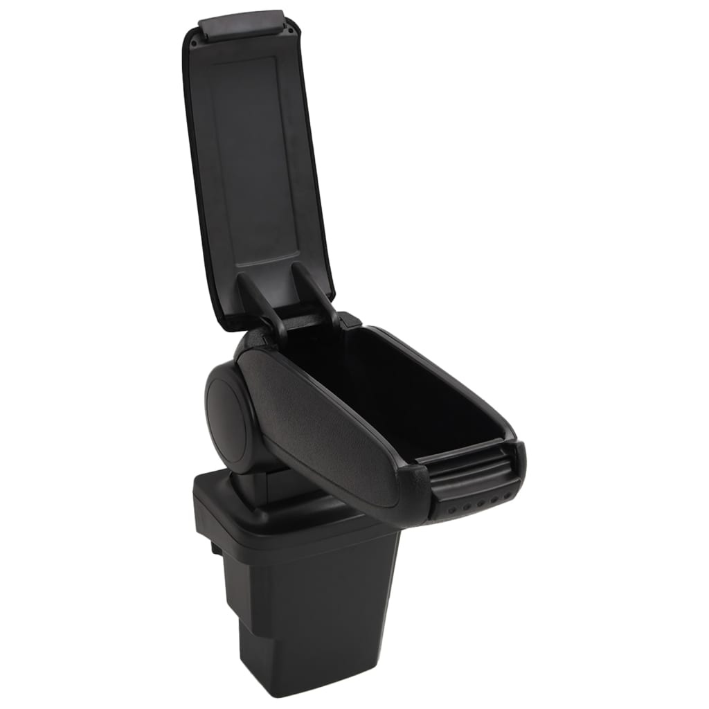 Car Armrest Black 6.7"x12.6"x(14.6"-20.9") ABS