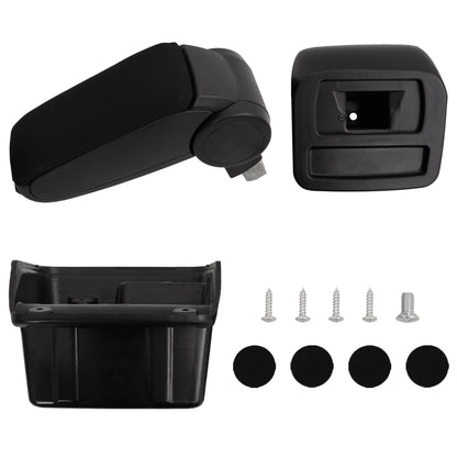 Car Armrest Black 5.9"x12.2"x(11"-17.3") ABS