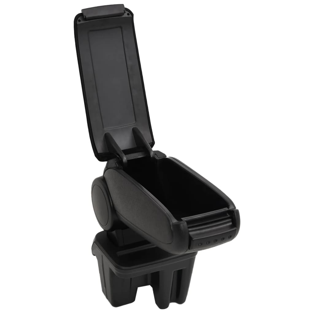 Car Armrest Black 5.9"x12.2"x(11"-17.3") ABS