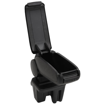 Car Armrest Black 5.9"x12.2"x(11"-17.3") ABS