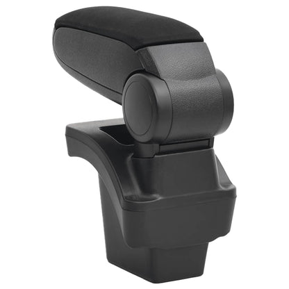 Car Armrest Black 6.3"x11.8"x(15.7"-19.7") ABS
