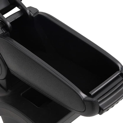Car Armrest Black 6.3"x11.8"x(15.7"-19.7") ABS