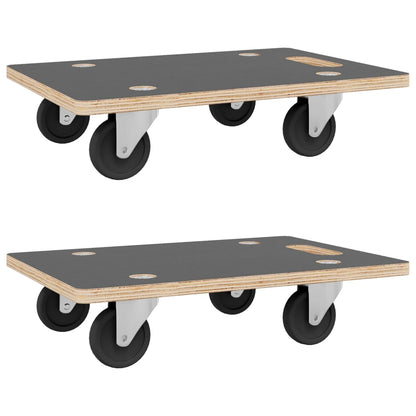 Transport Trolleys 2 pcs Rectangular 19.7"x13.8"x4.5" 551.2 lb