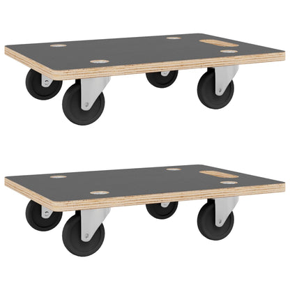 Transport Trolleys 2 pcs Rectangular 23.6"x15.7"x4.5" 551.2 lb