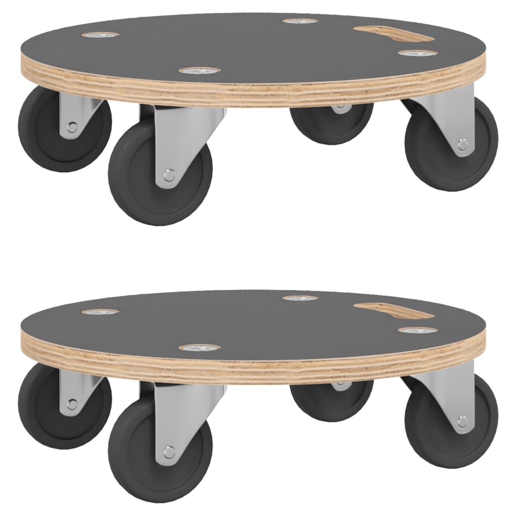 Transport Trolleys 2 pcs Round Ø15"x4.5" 551.2 lb
