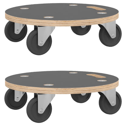 Transport Trolleys 2 pcs Round Ø15"x4.5" 551.2 lb