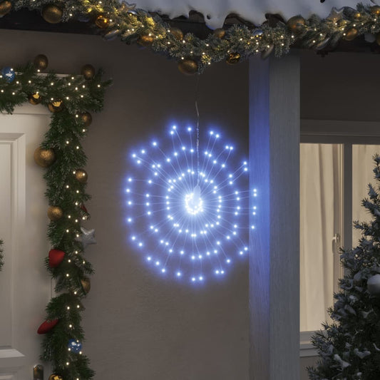 Christmas Starburst Light Set of 2 Cool White Copper Small