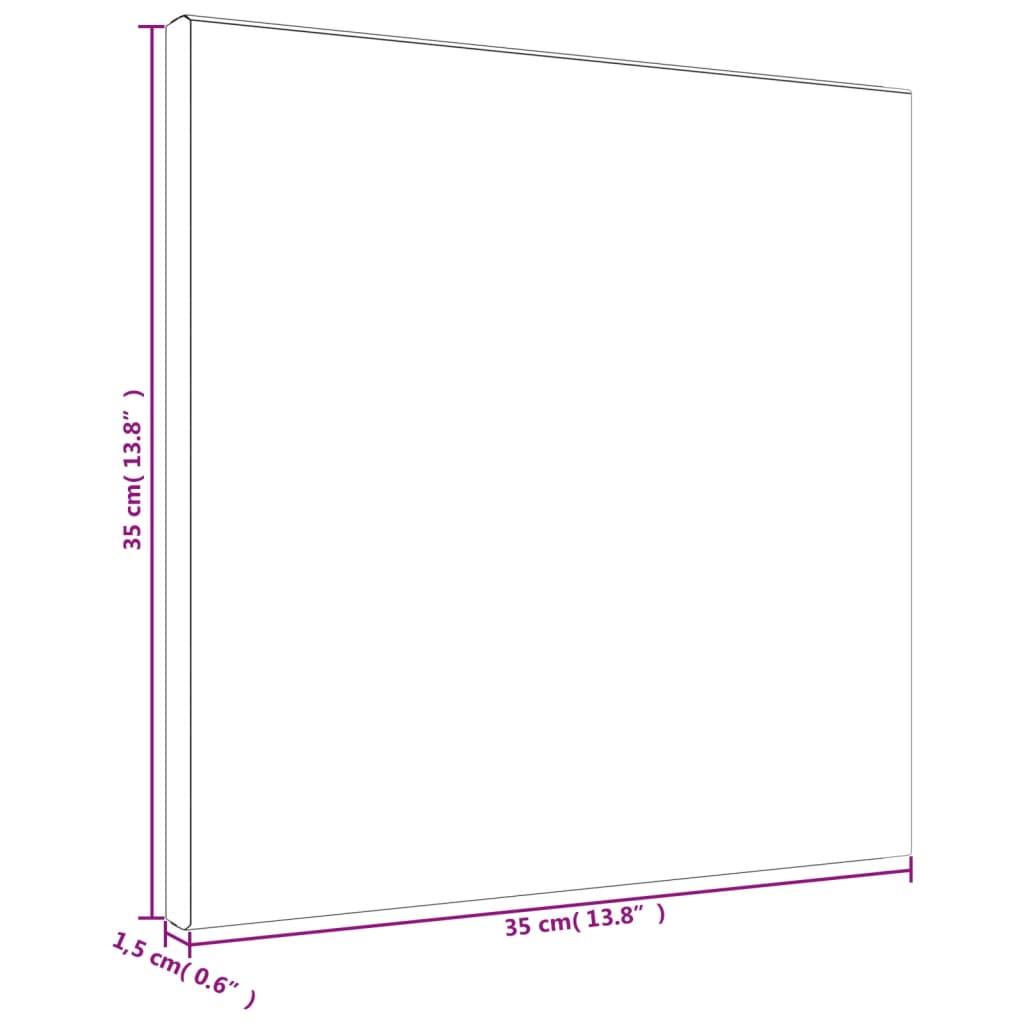 Stretched Canvases 12 pcs White Fabric and Solid Wood Pine