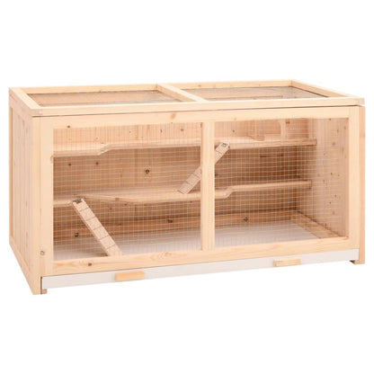 Hamster Cage Natural Wood Solid Fir Wood Large Durable