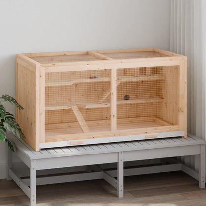 Hamster Cage Natural Wood Solid Fir Wood Large Durable