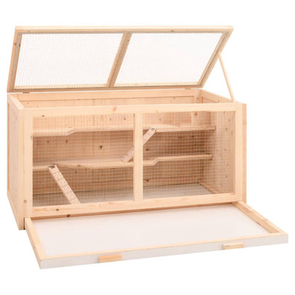 Hamster Cage Natural Wood Solid Fir Wood Large Durable