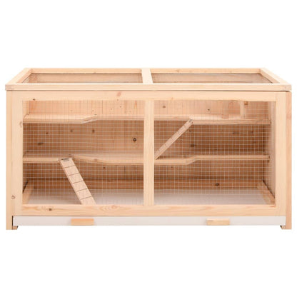 Hamster Cage Natural Wood Solid Fir Wood Large Durable
