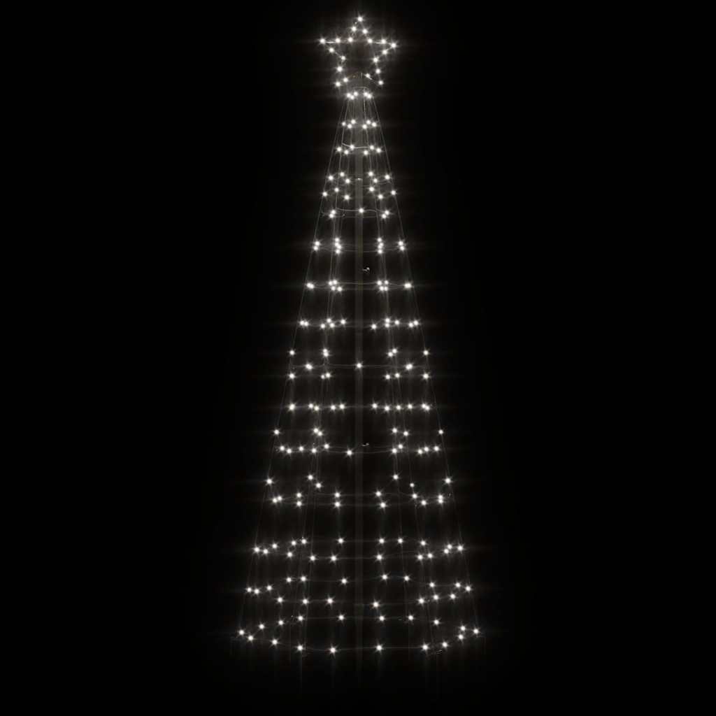 LED Christmas Tree with Spikes 220 LEDs Cold White 70.9"