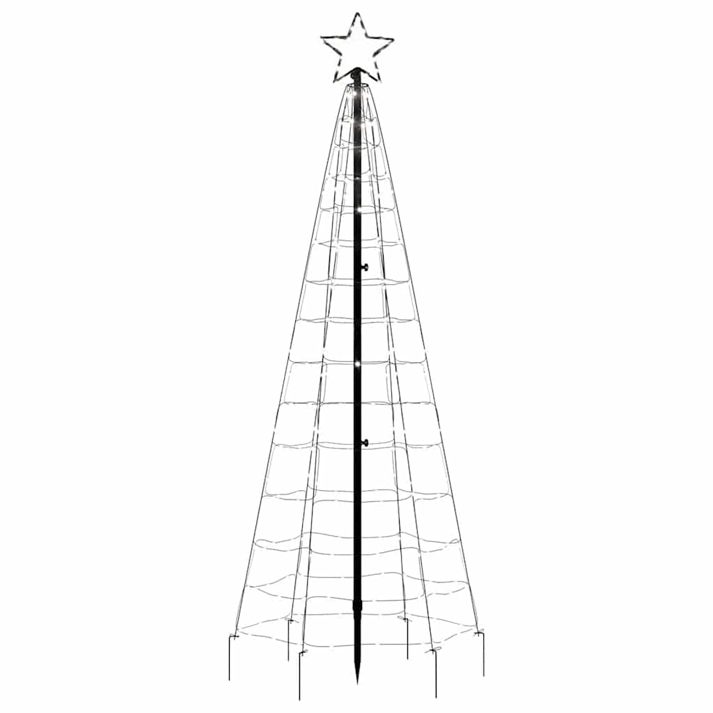 LED Christmas Tree with Spikes 220 LEDs Cold White 70.9"