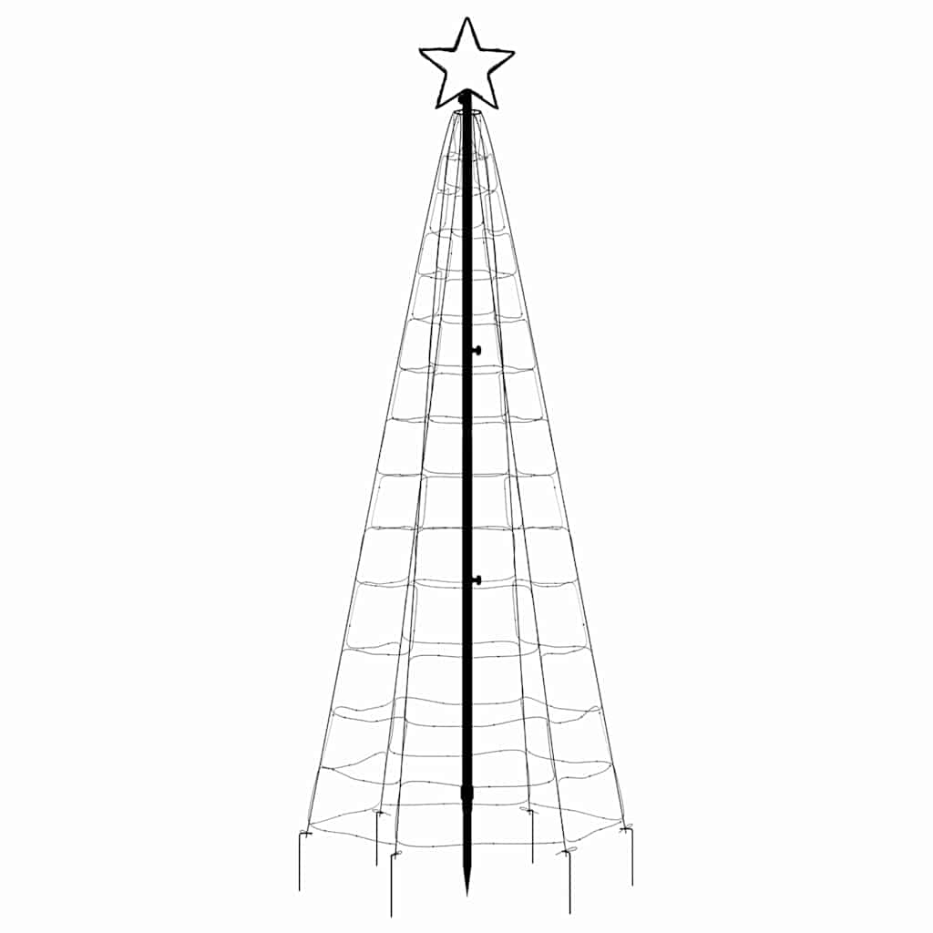LED Christmas Tree with Spikes 220 LEDs Cold White 70.9"
