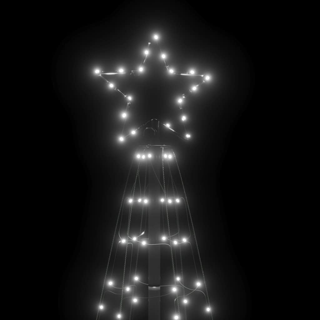 LED Christmas Tree with Spikes 220 LEDs Cold White 70.9"