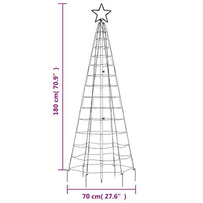 LED Christmas Tree with Spikes 220 LEDs Cold White 70.9"