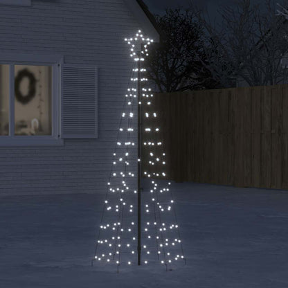 LED Christmas Tree with Spikes 220 LEDs Cold White 70.9"