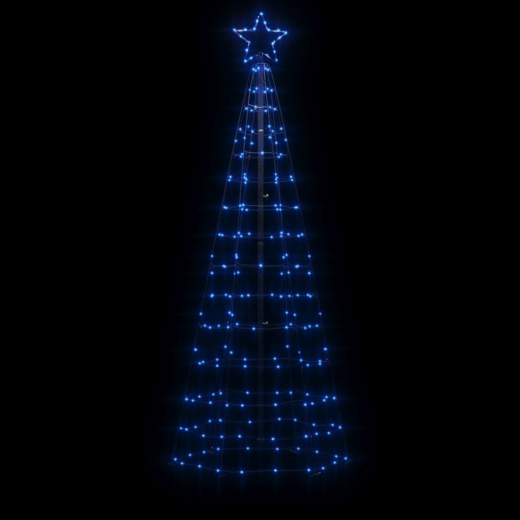 LED Christmas Tree with Spikes 220 LEDs Blue 70.9"