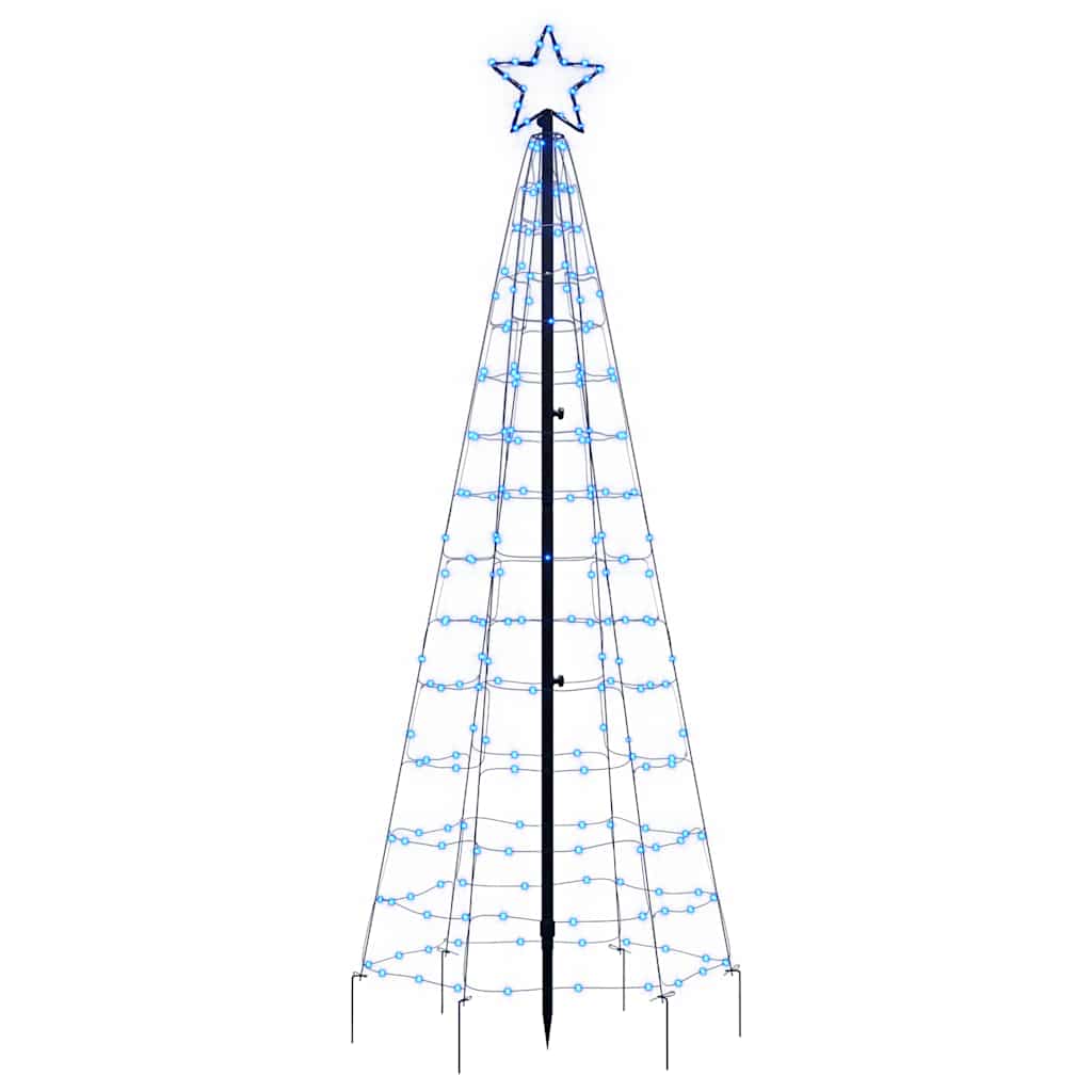 LED Christmas Tree with Spikes 220 LEDs Blue 70.9"