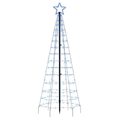 LED Christmas Tree with Spikes 220 LEDs Blue 70.9"
