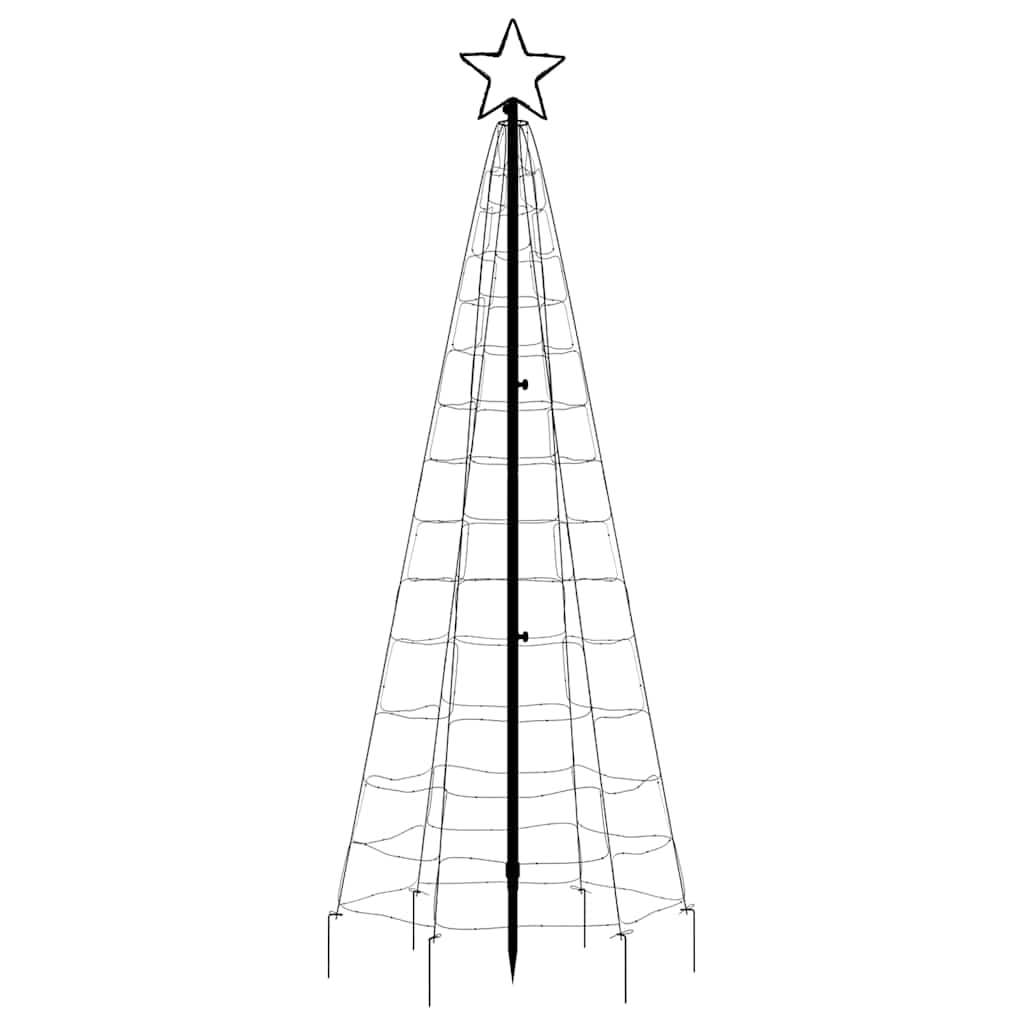 LED Christmas Tree with Spikes 220 LEDs Blue 70.9"