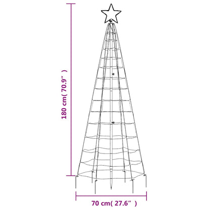 LED Christmas Tree with Spikes 220 LEDs Blue 70.9"