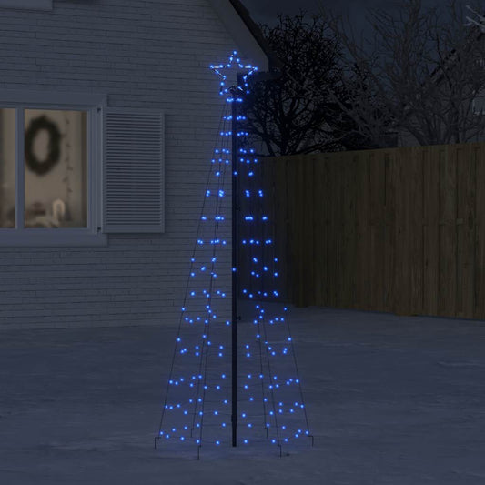 LED Christmas Tree with Spikes 220 LEDs Blue 70.9"