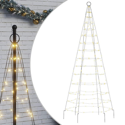 LED Christmas Tree Warm White, Dark Green Copper, Iron 70.9 in Tall