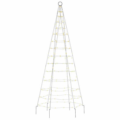 LED Christmas Tree Warm White, Dark Green Copper, Iron 70.9 in Tall