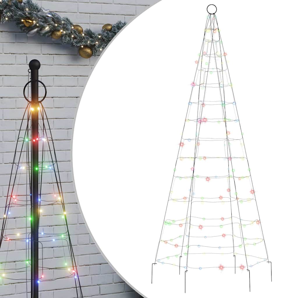 LED Christmas Tree Colorful Copper, Iron 70.9 in height