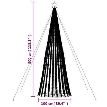 LED Christmas Tree 688 LEDs Warm White 118.1"
