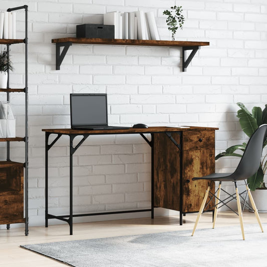 Computer Desk Smoked oak Engineered wood, metal 51.6x18.9x29.5 in