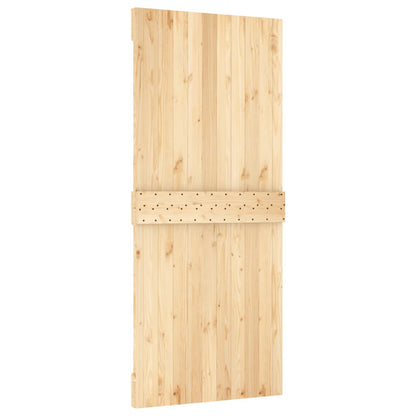 Sliding Door with Hardware Set 35.4x82.7" Solid Wood Pine