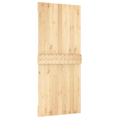 Sliding Door with Hardware Set 35.4x82.7" Solid Wood Pine