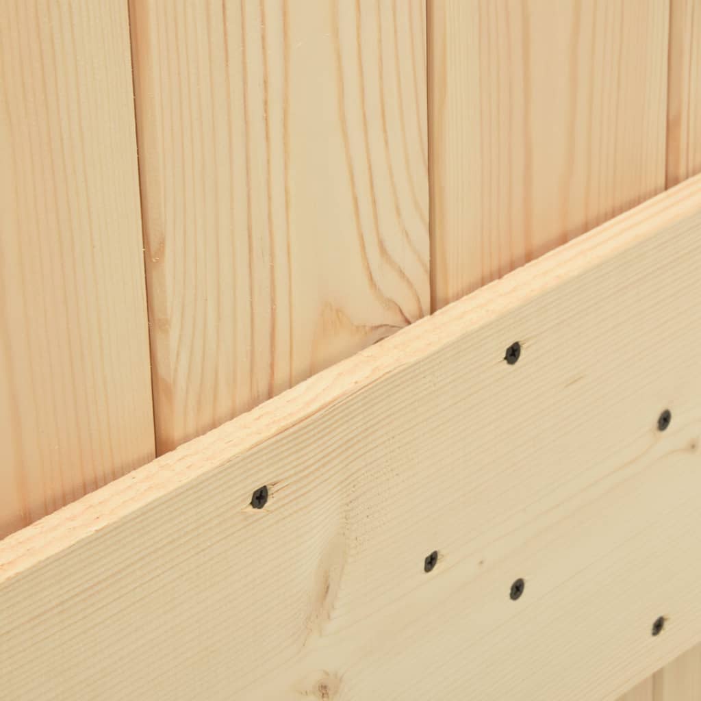 Sliding Door with Hardware Set 35.4x82.7" Solid Wood Pine