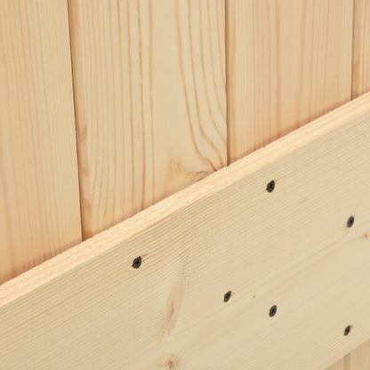 Sliding Door with Hardware Set 35.4x82.7" Solid Wood Pine