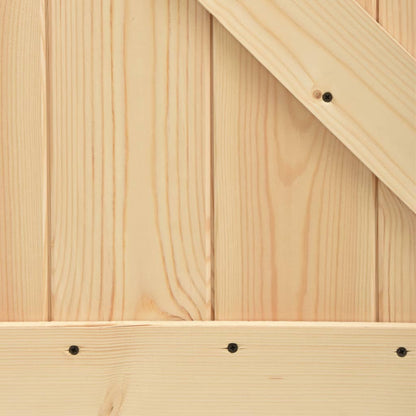 Sliding Door with Hardware Set 35.4x82.7" Solid Wood Pine