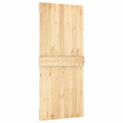 Sliding Door with Hardware Set 35.4x82.7" Solid Wood Pine