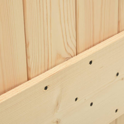 Sliding Door with Hardware Set 35.4x82.7" Solid Wood Pine