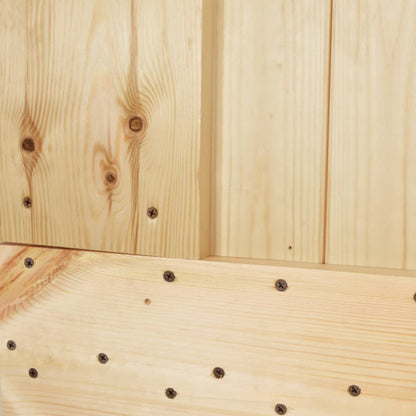 Sliding Door with Hardware Set 35.4x82.7" Solid Wood Pine