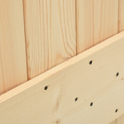 Sliding Door with Hardware Set 35.4x82.7" Solid Wood Pine