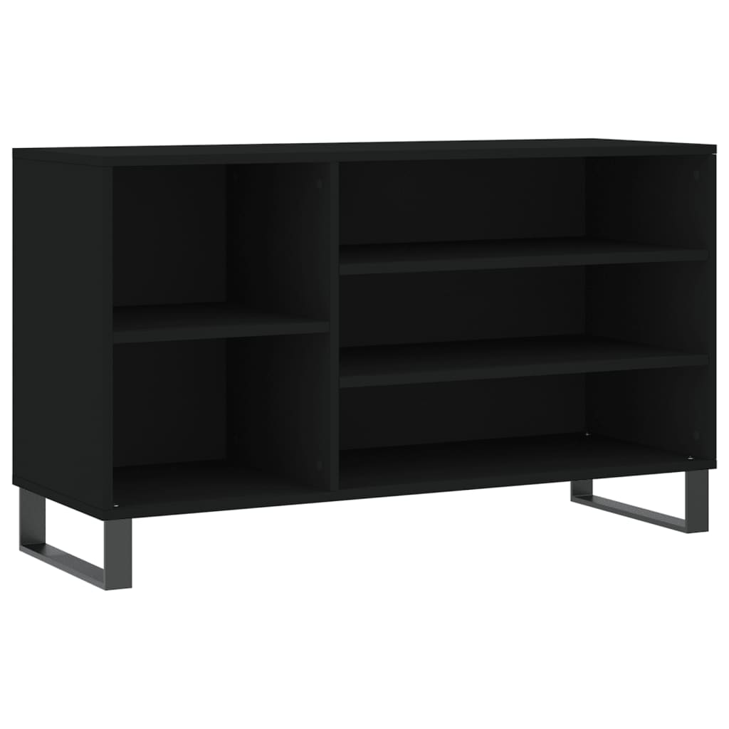 Shoe Cabinet Black Engineered wood, Metal Medium Shoe Cabinet
