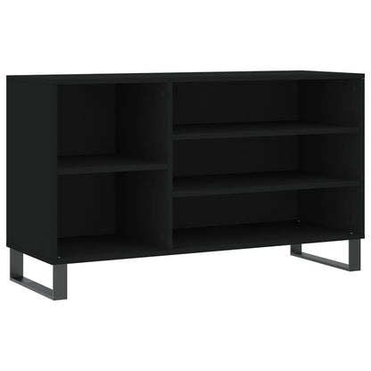 Shoe Cabinet Black Engineered wood, Metal Medium Shoe Cabinet
