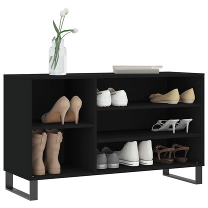 Shoe Cabinet Black Engineered wood, Metal Medium Shoe Cabinet