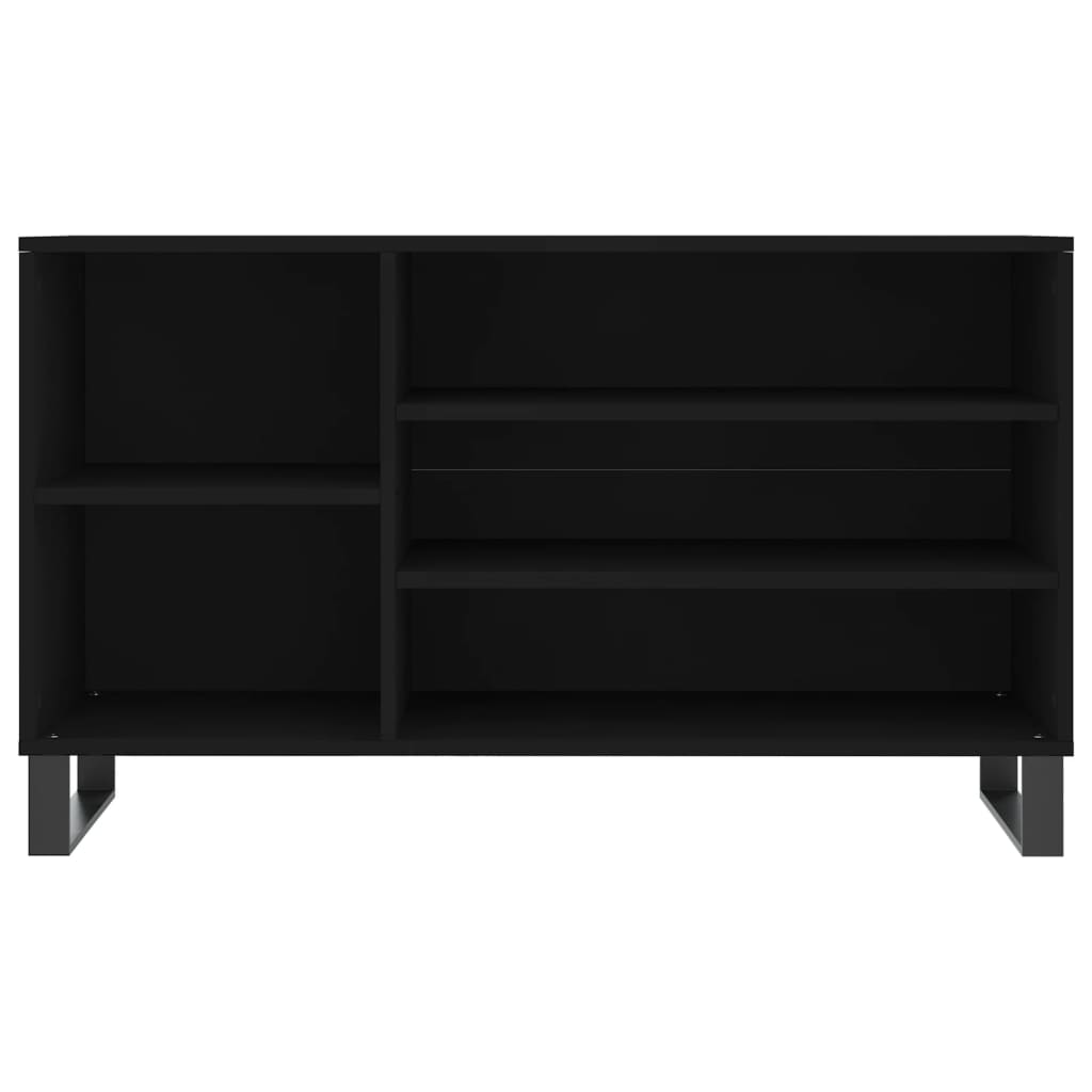 Shoe Cabinet Black Engineered wood, Metal Medium Shoe Cabinet