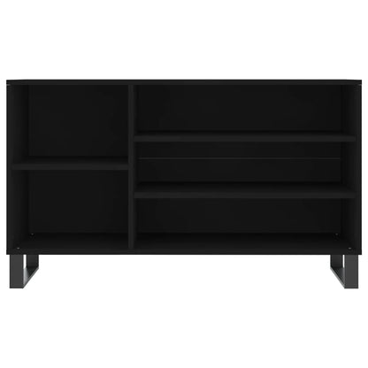 Shoe Cabinet Black Engineered wood, Metal Medium Shoe Cabinet
