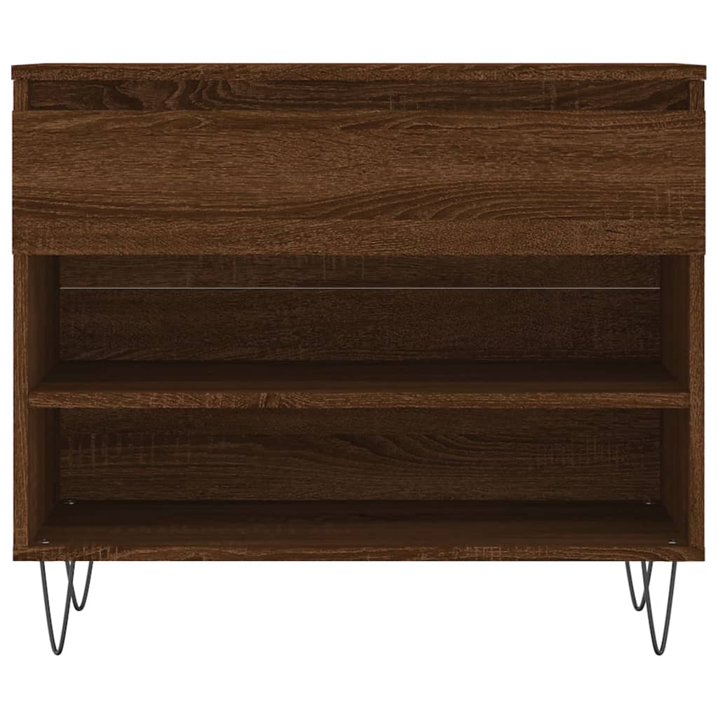 Shoe Cabinet Brown Oak Engineered wood Medium Shoe Cabinet